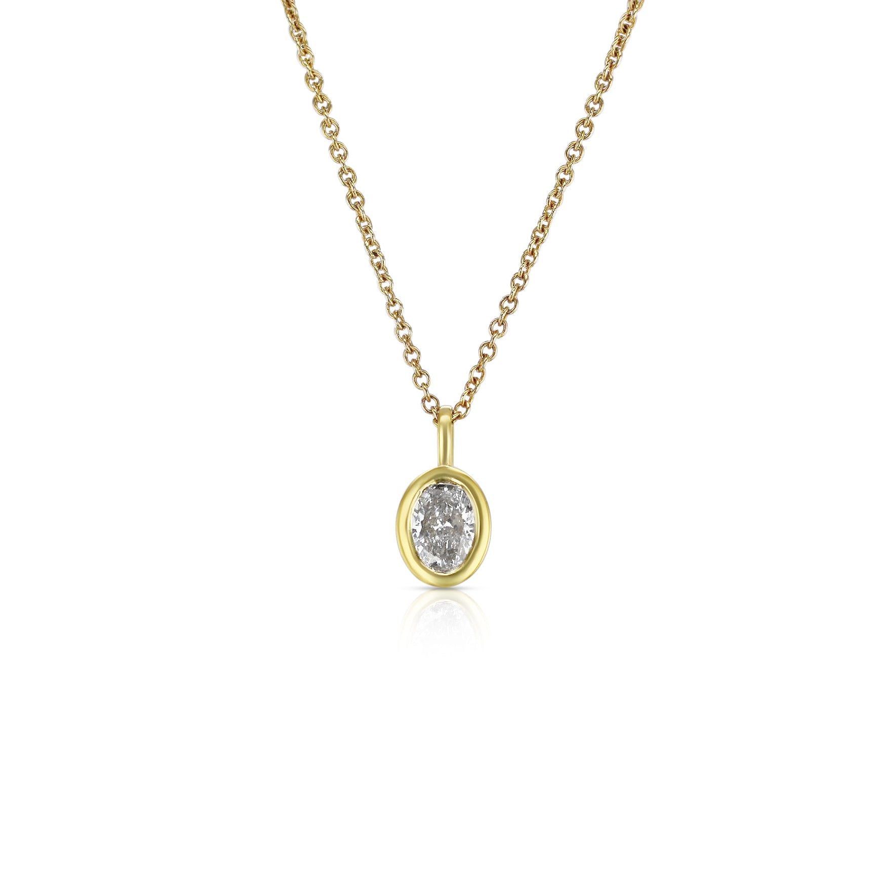 Oval Diamond Pendant