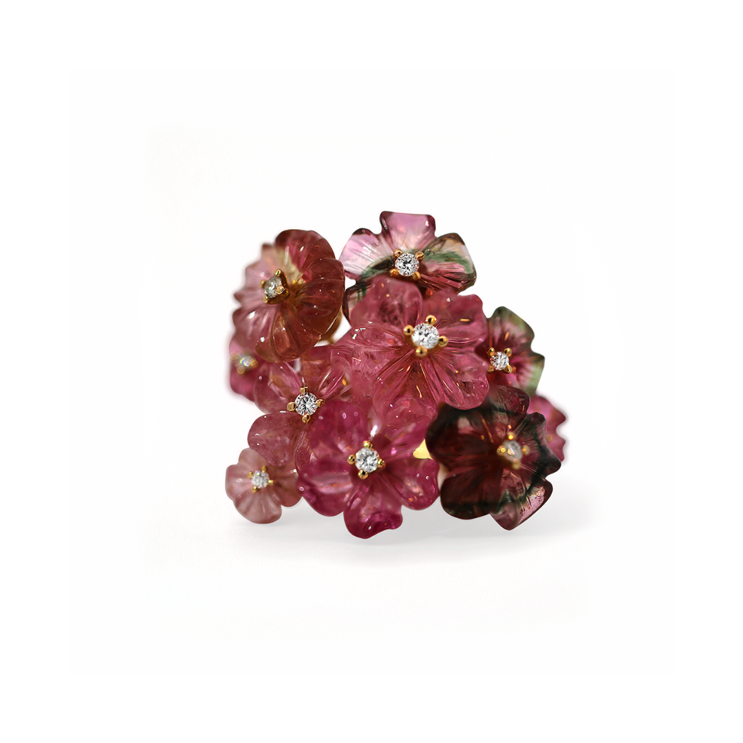 Tourmaline Bouquet Ring