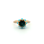 Dark Green Round Queen protea Ring