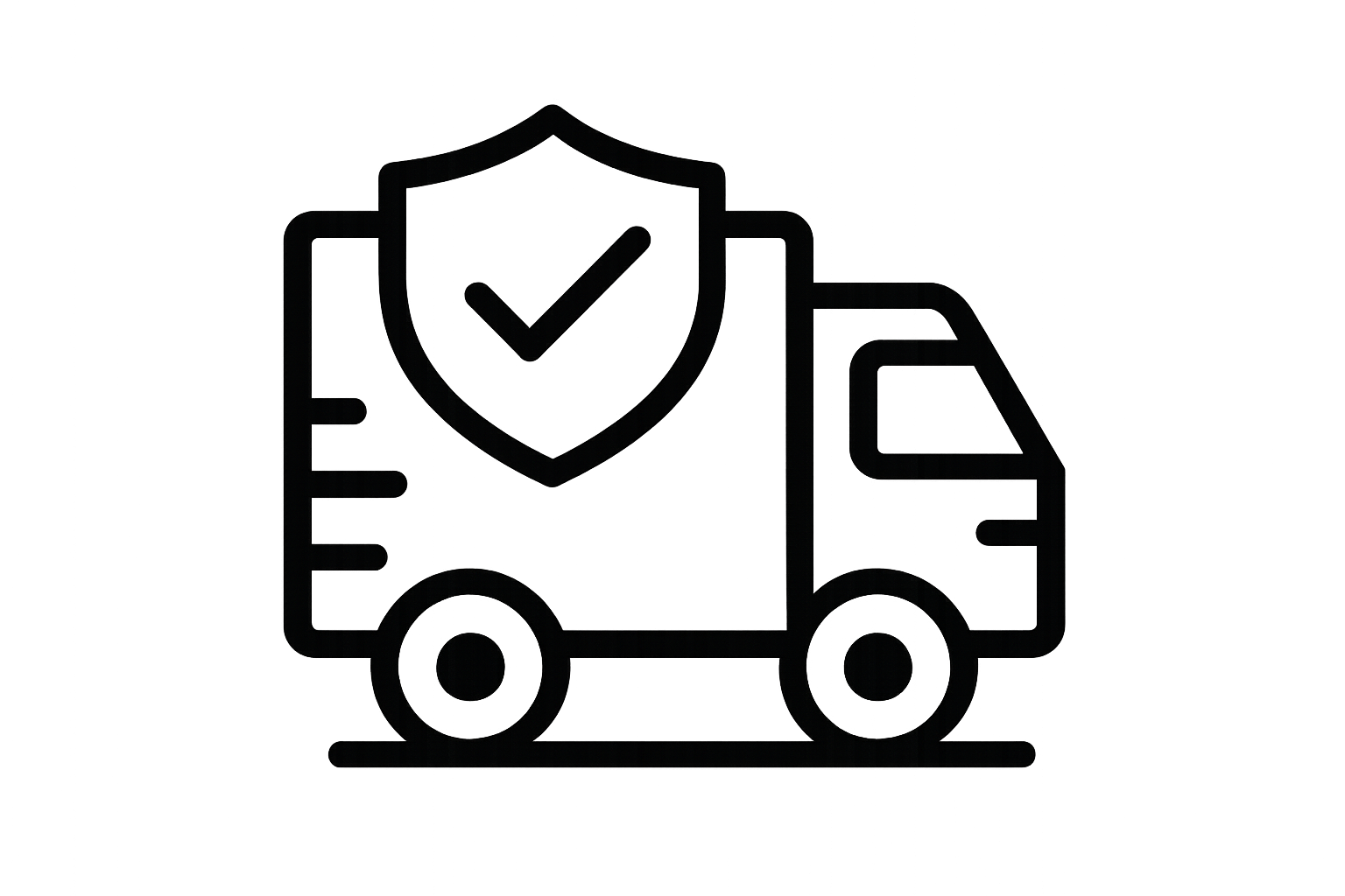Black and white svg icon illustration for delivery trust signal