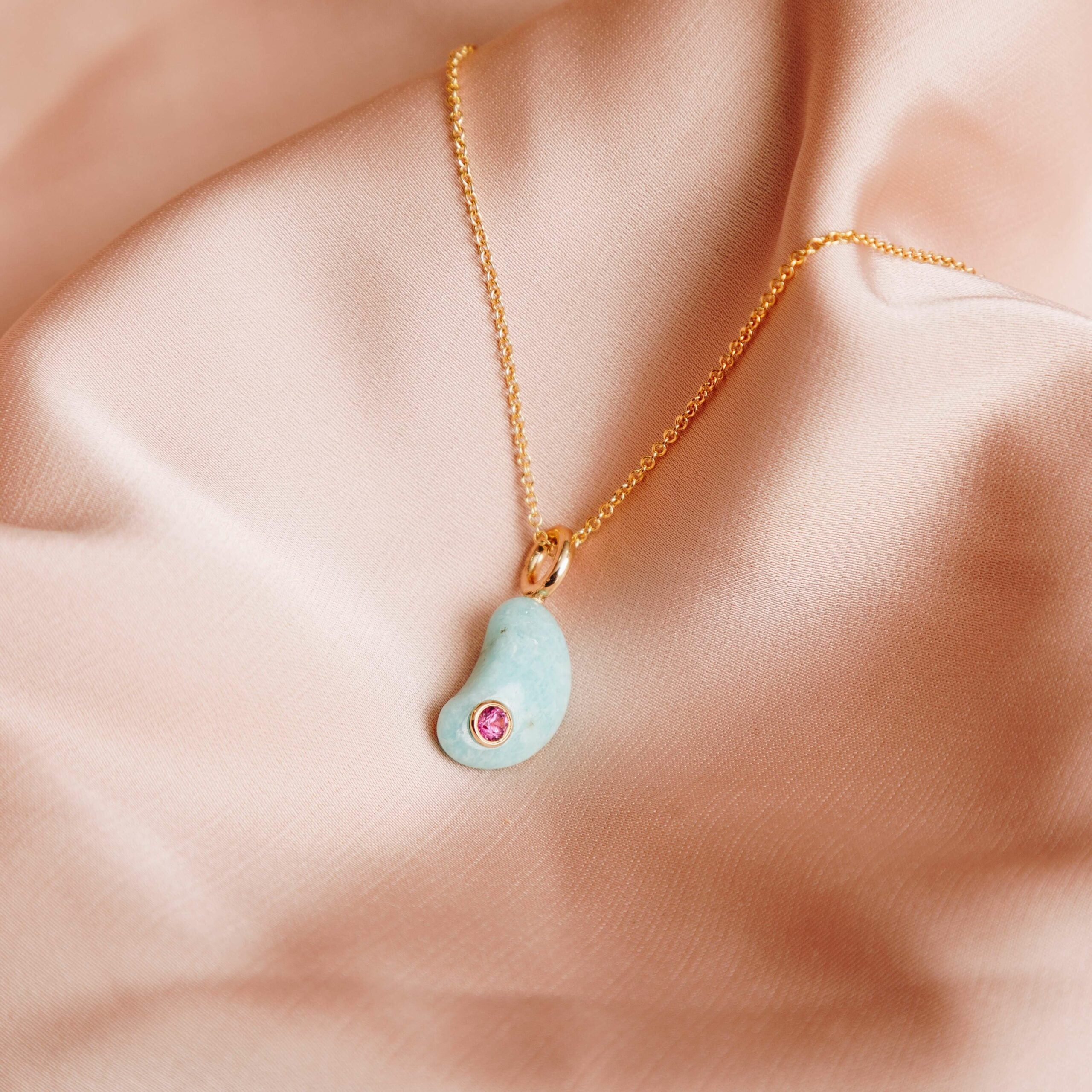 LUCKY BEAN Amazonite Charm image 3