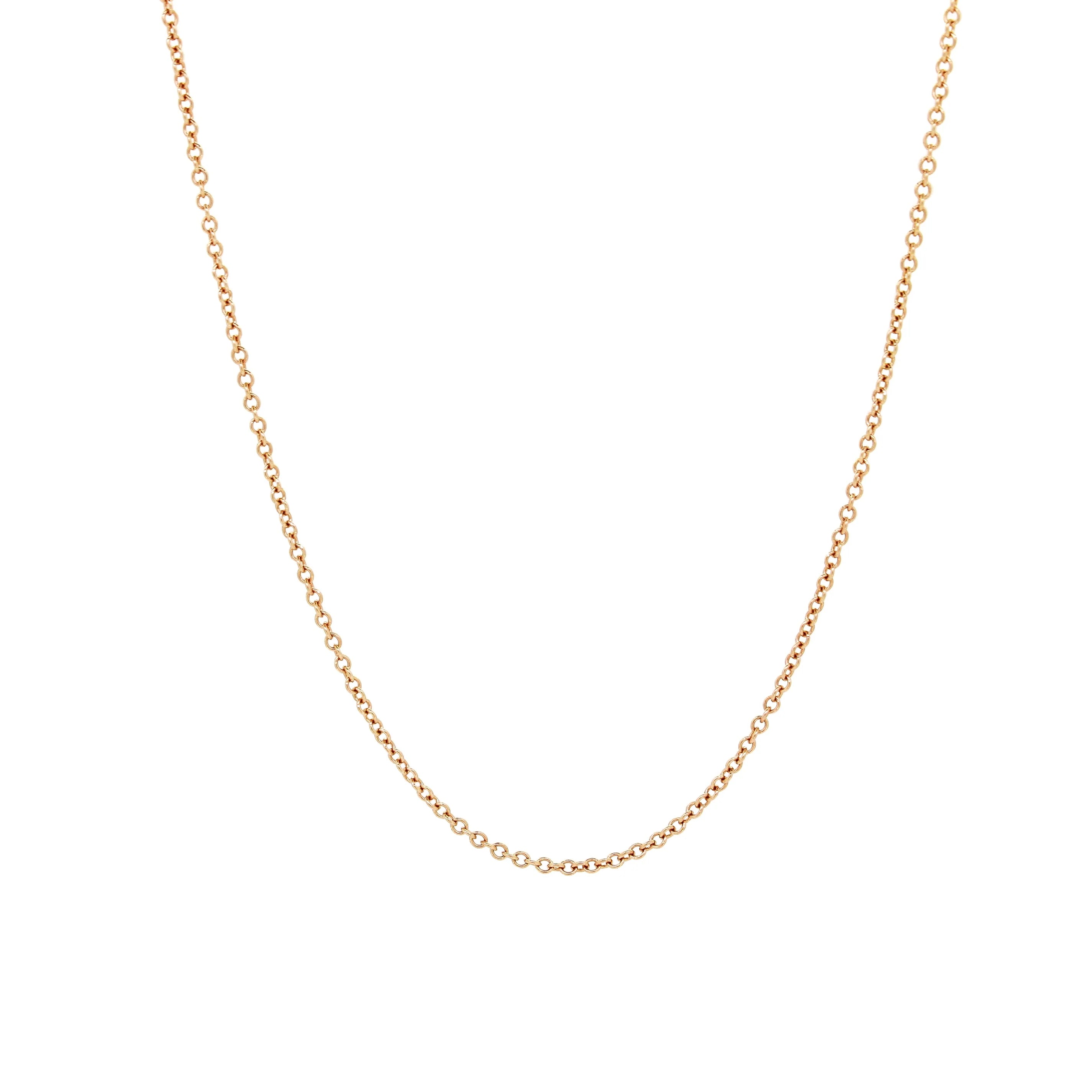 18kt Rose Gold Rolo Chain