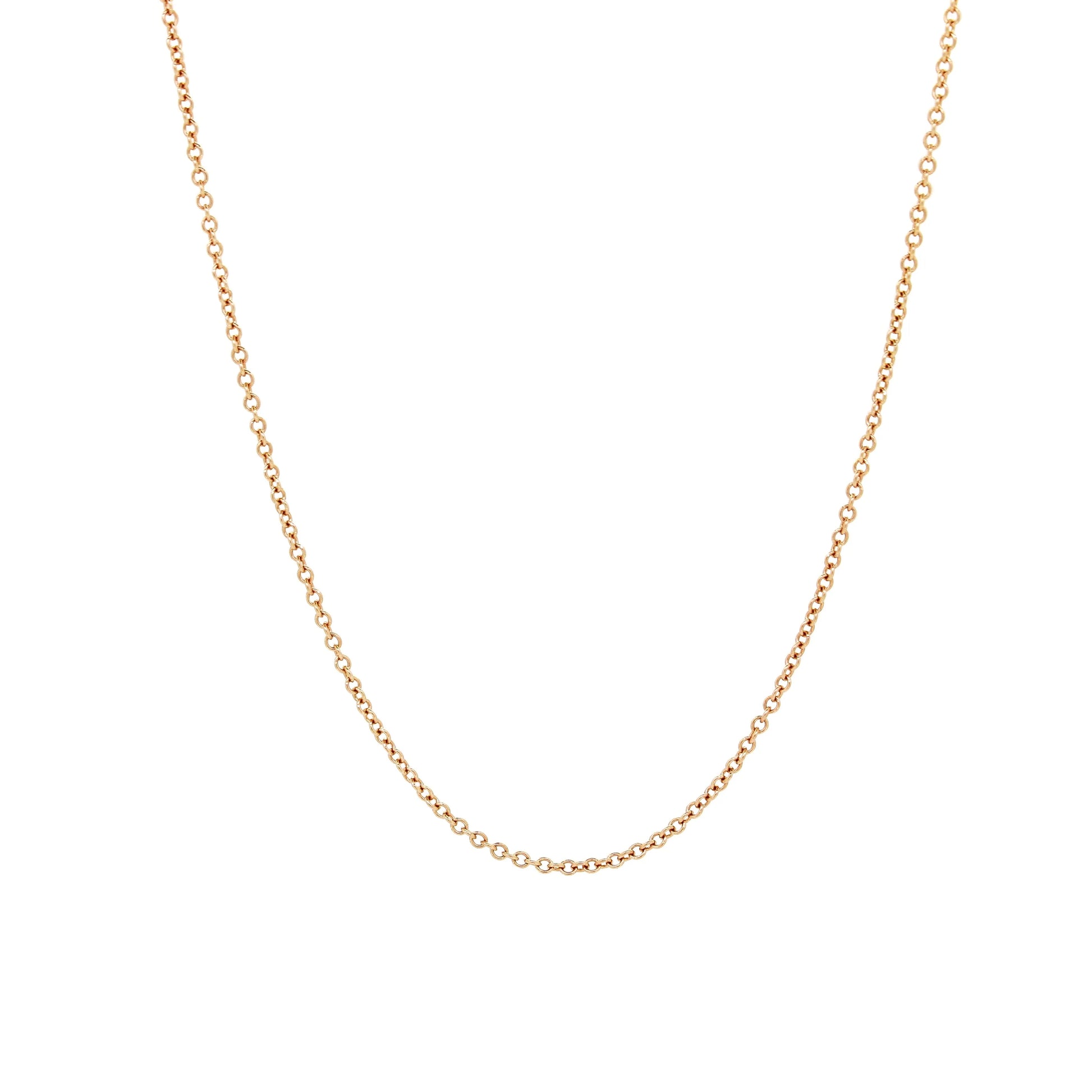 9kt Rose Gold Rolo Chain