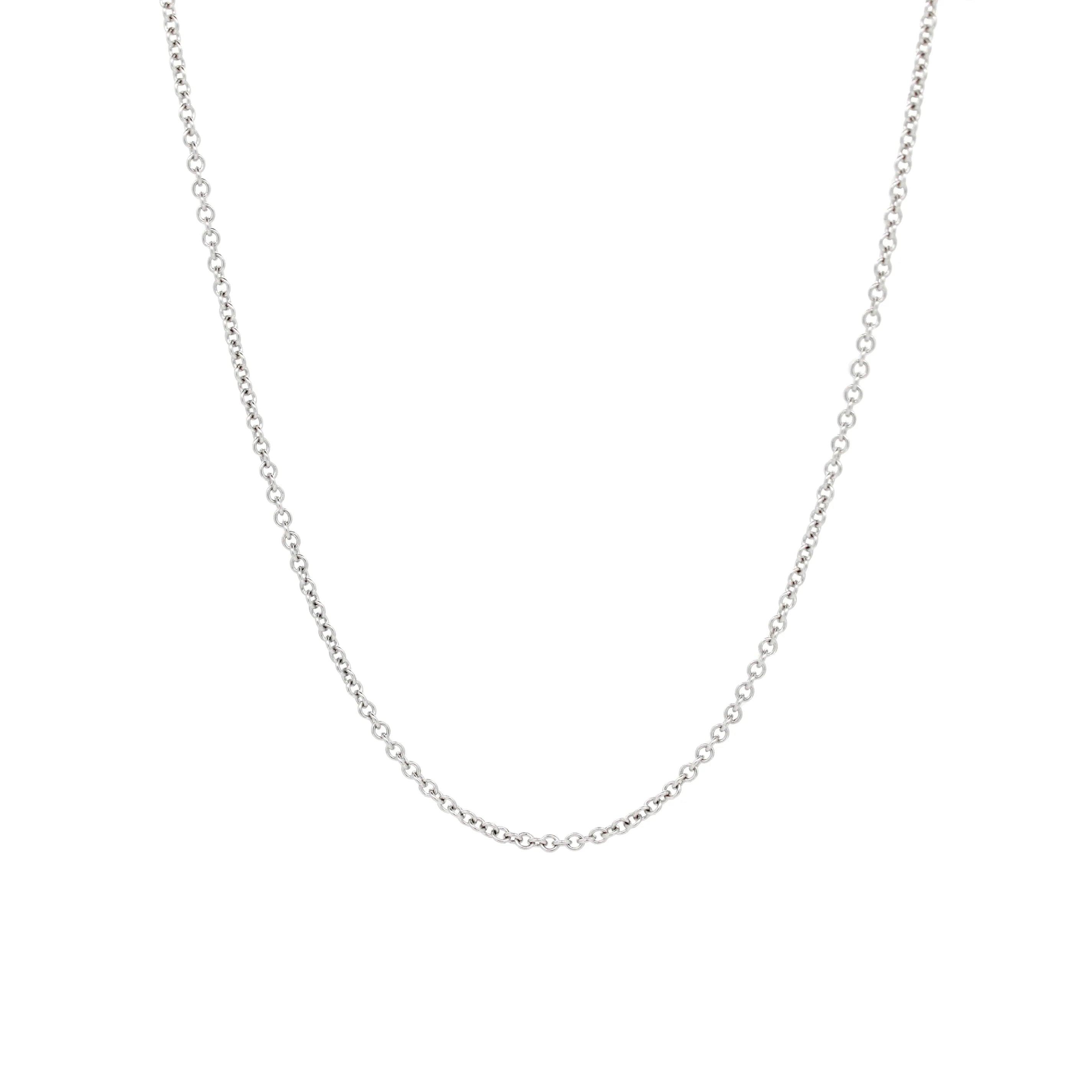 18kt White Gold Rolo Chain