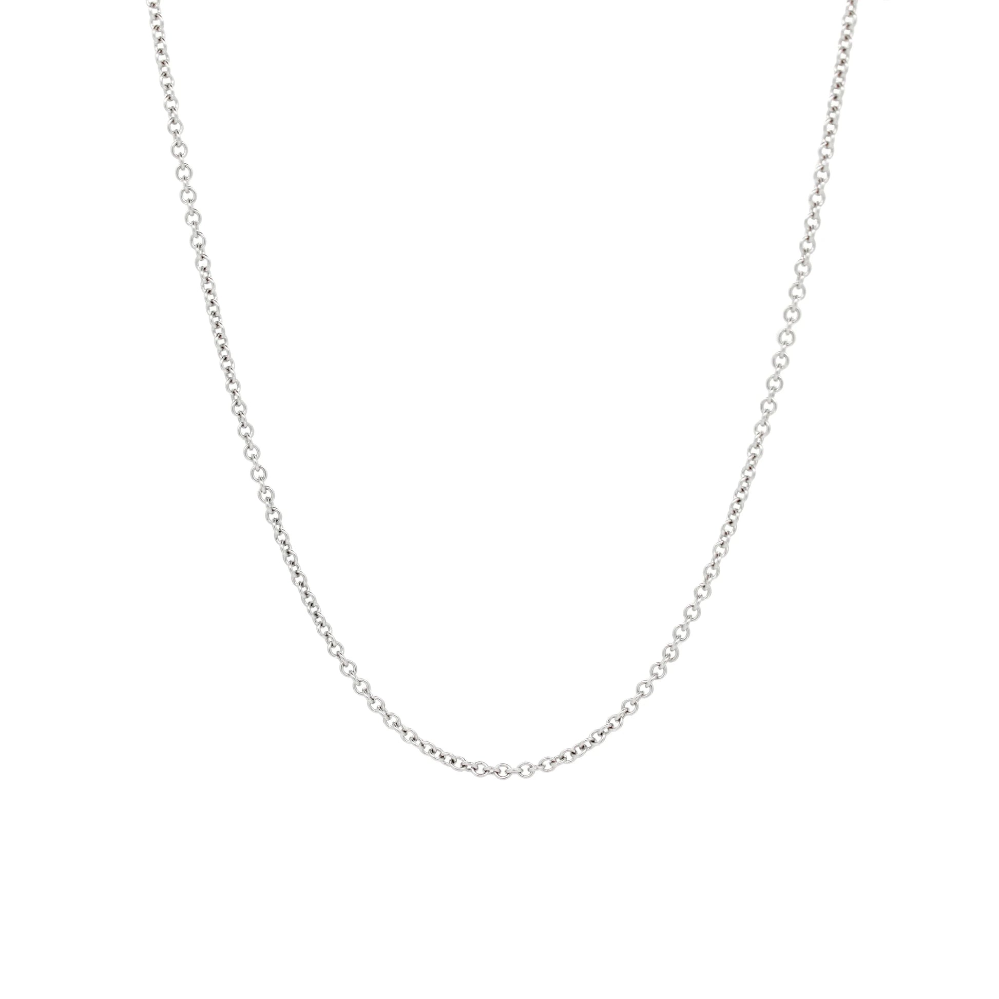 18kt White Gold Rolo Chain