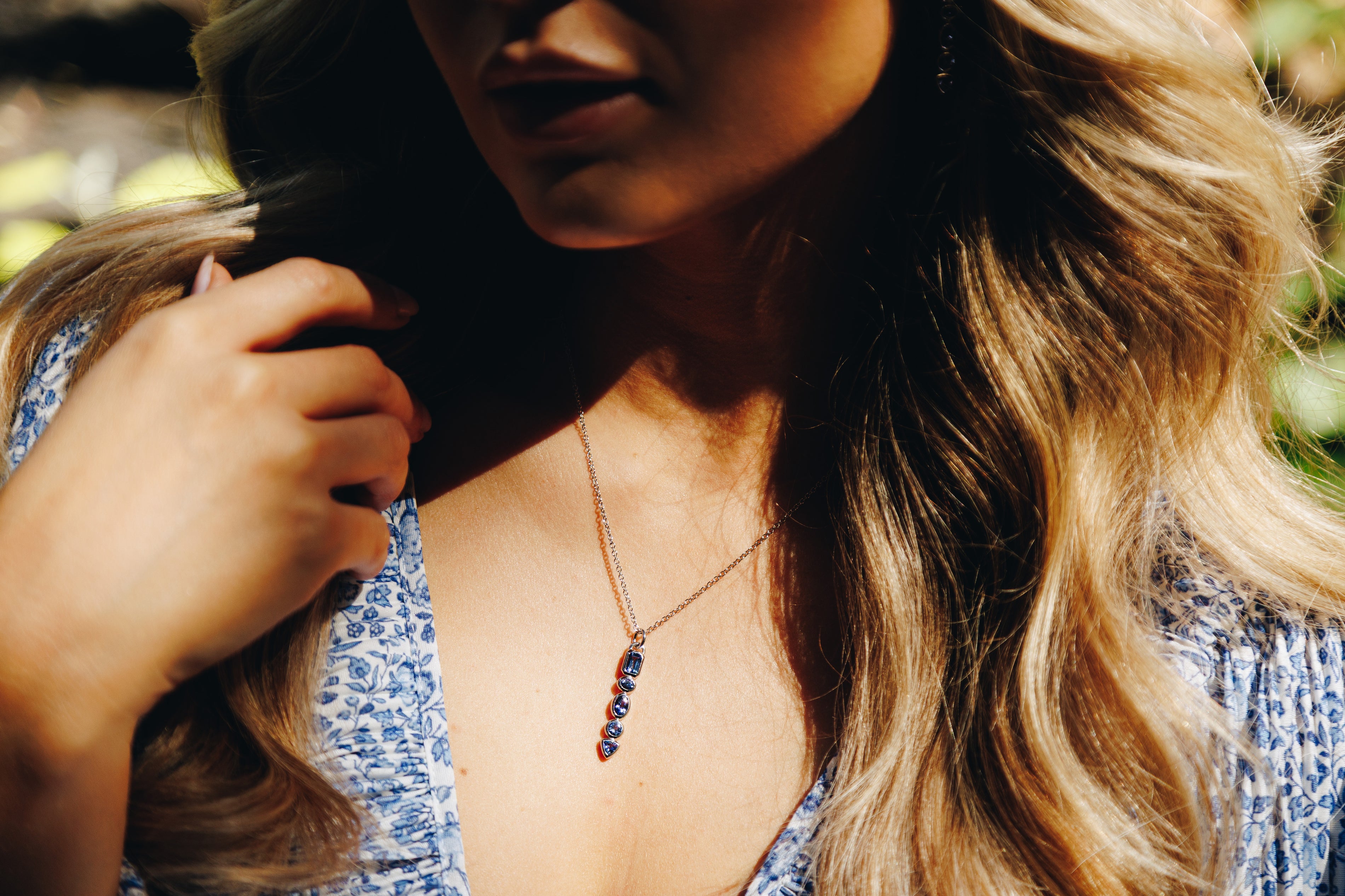 Ophelia Tanzanite Drop Pendant