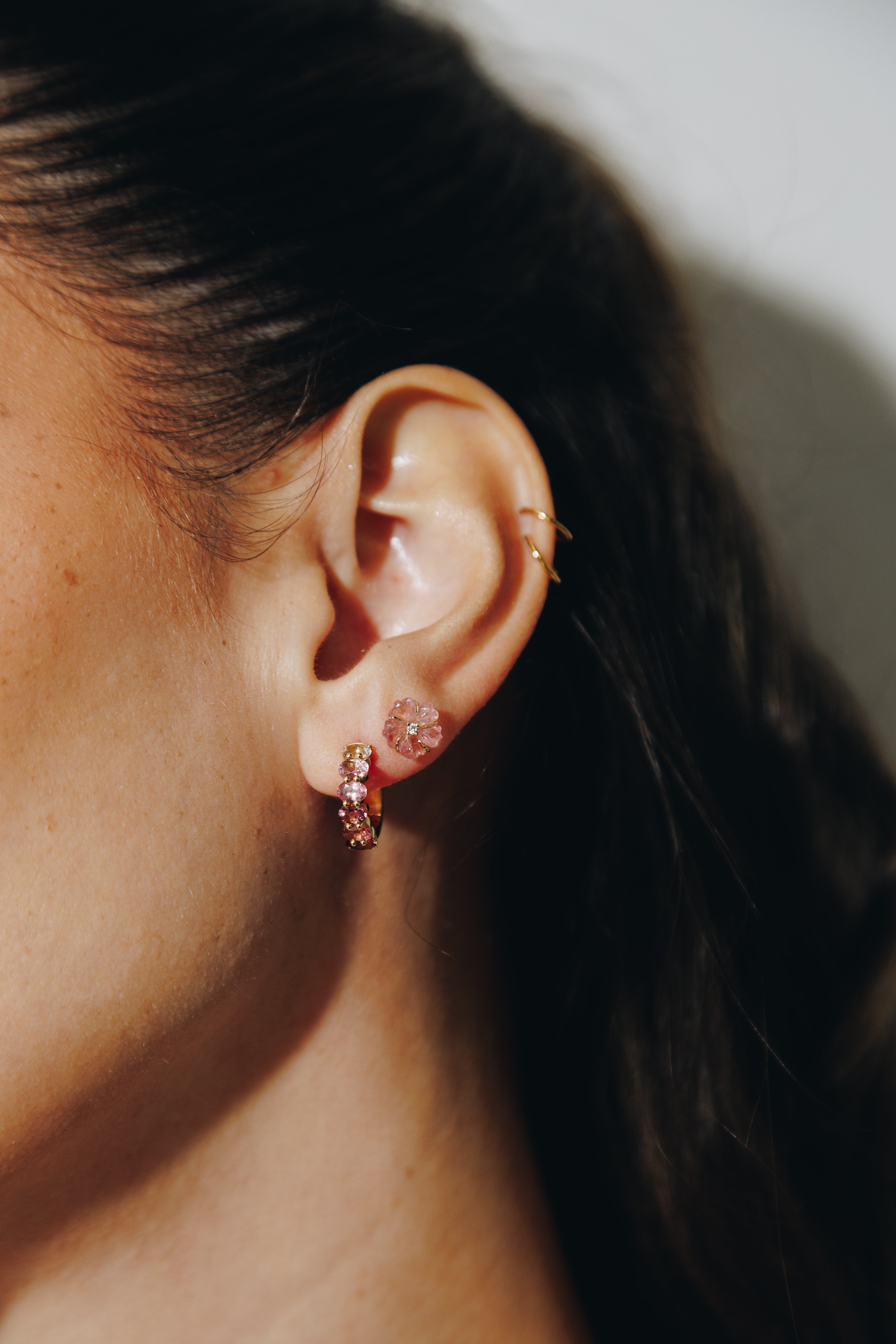 Petite Pink Bloom Studs