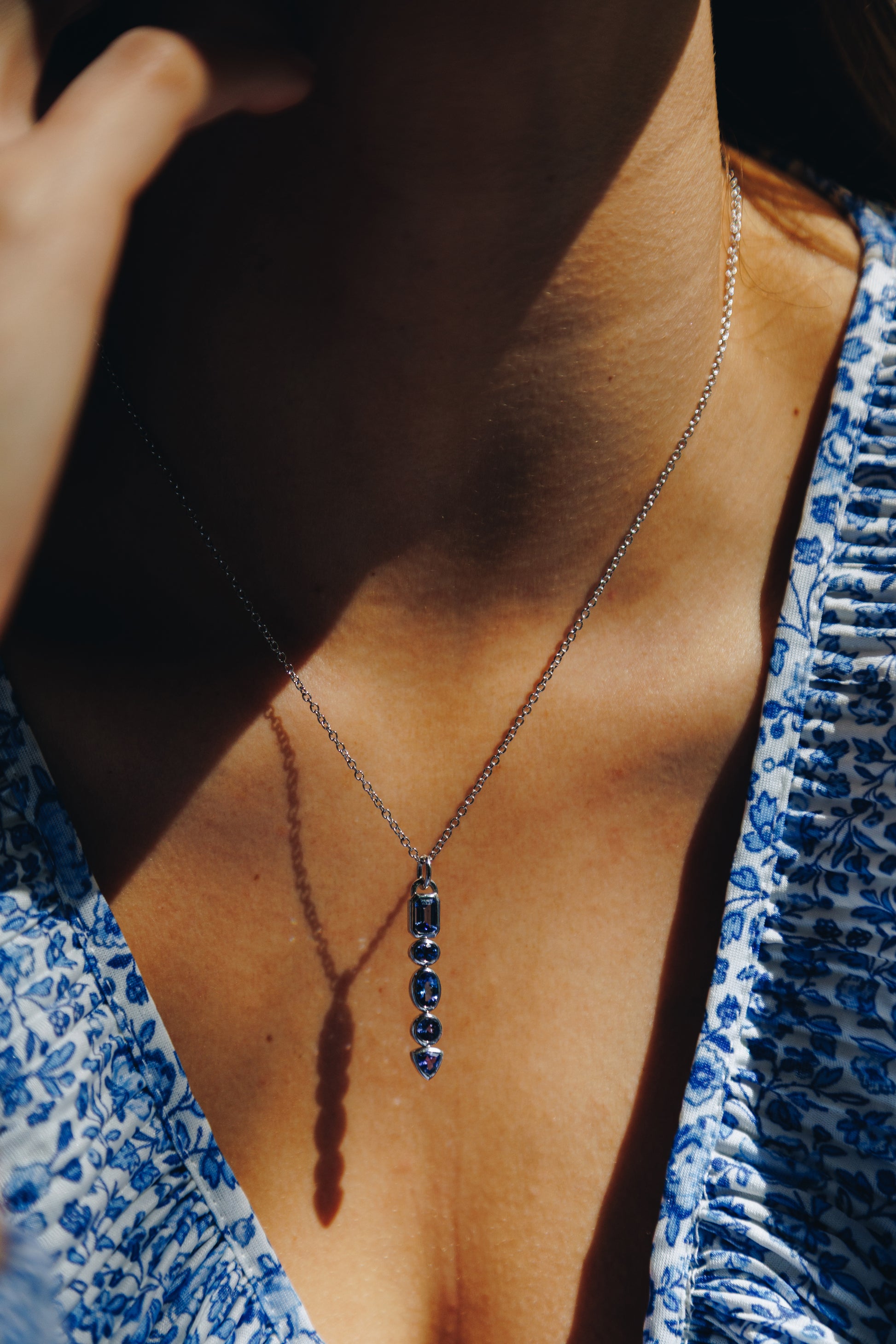 Ophelia Tanzanite Drop Pendant