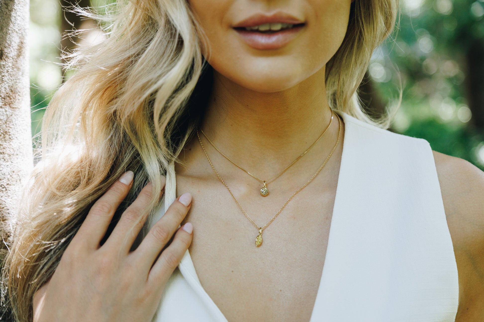 Era Yellow Marquis Diamond Pendant