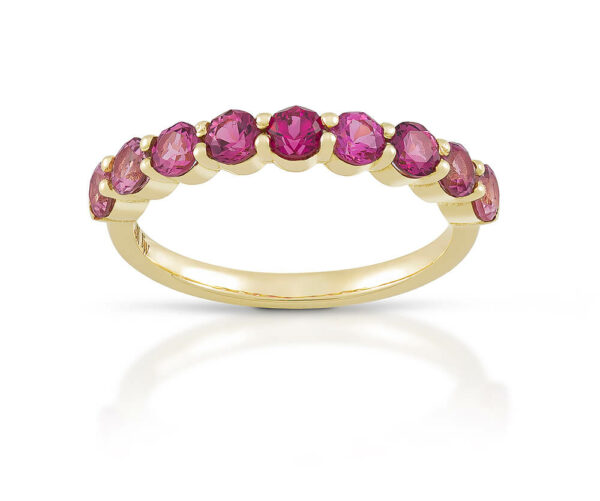 Round Pink Aurora Eternity Ring - Taz Watson Fine Jewellery